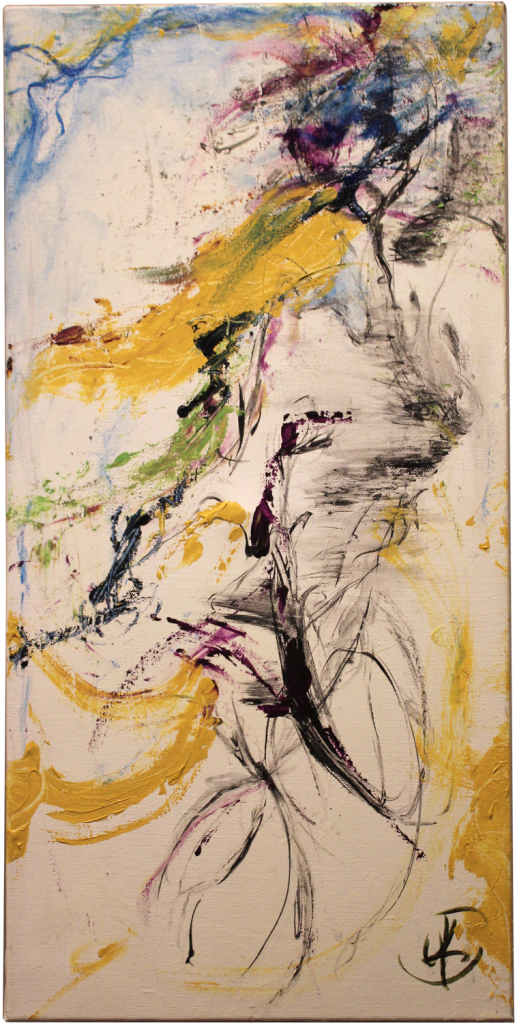 Running Abstract painting by Jackie Krouse